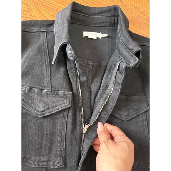 GOOD AMERICAN Women's Good Black Good Denim Jumpsuit size L - Picture 11 of 13